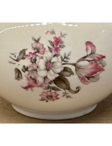 Milk jug - Petrus Regout - décor with lilac/pink flowers