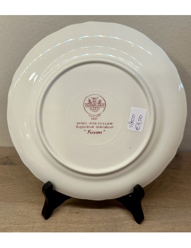 Breakfast plate / Dessert plate - Villeroy & Boch - décor FASAN in red design with scalloped edge