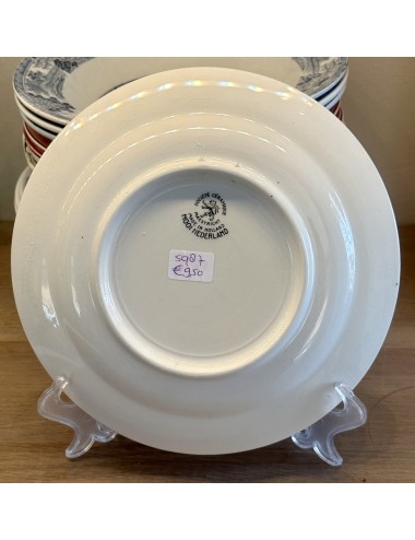 Ornamental plate / Plate - Societe Ceramique Maestricht - Dutch scene Ducks Feeding