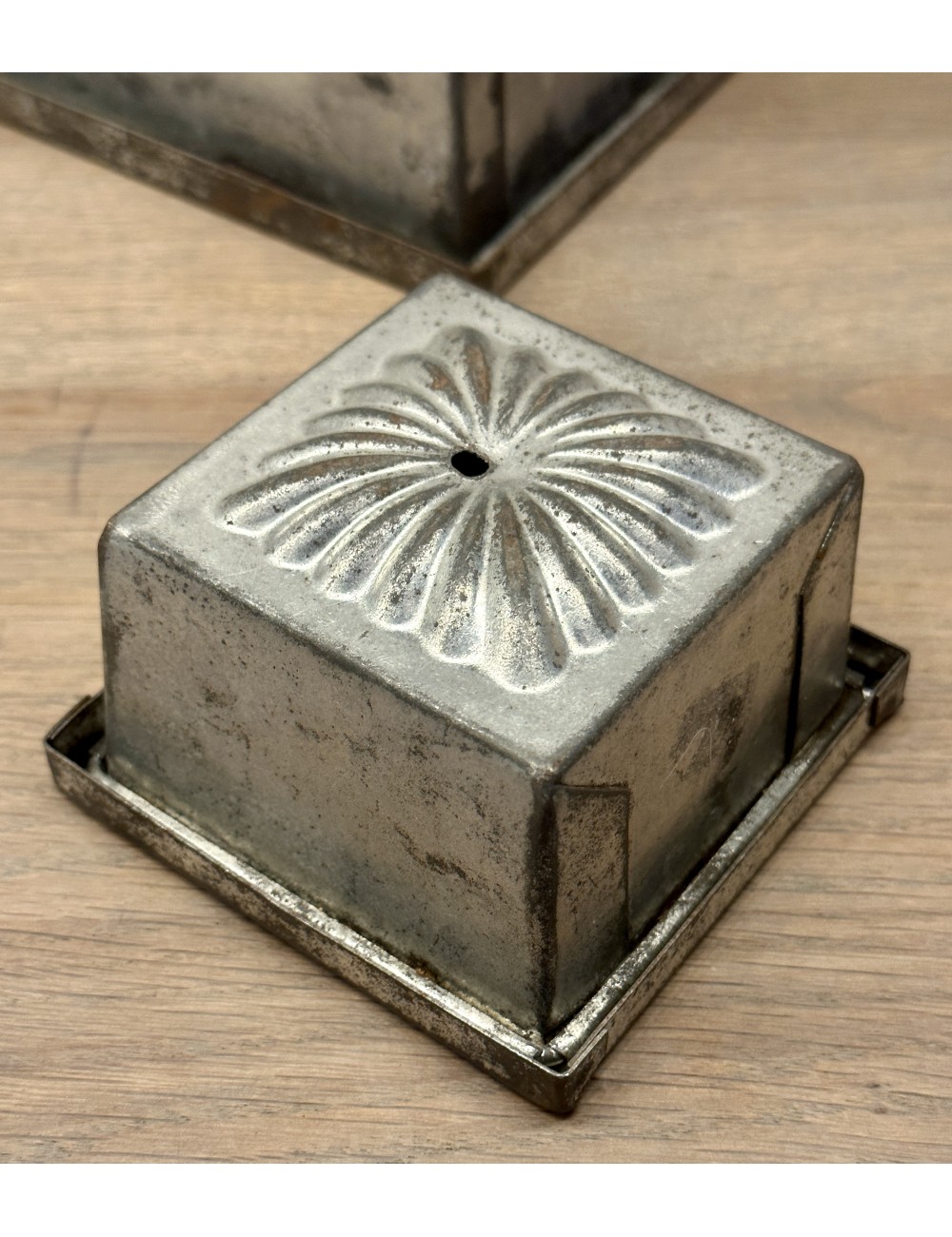 Ice mold - smaller square metal model in 2 parts