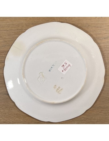 Breakfast plate / Dessert plate - Petrus Regout - décor CLEVIA executed in petrol