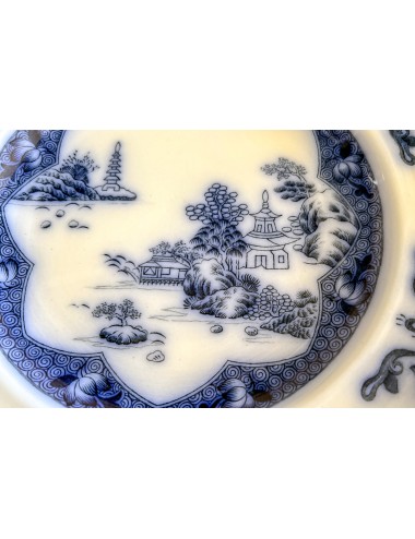 Dinerbod / Dinner plate - Spode England - décor LANDSCAPE in vloeiblauw / flow blue