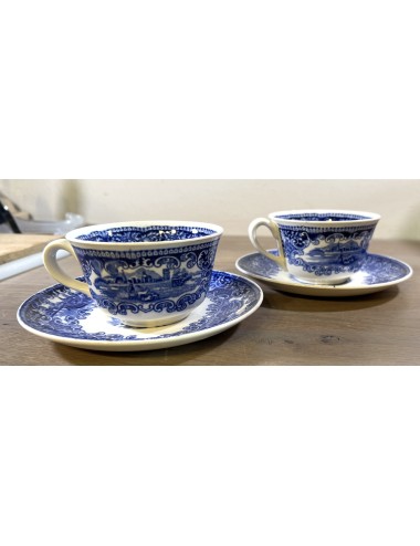 Cup and saucer - Petrus Regout - décor CASTILLO BLUE