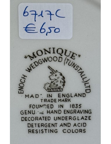 Diep bord / Soepbord / Pastabord - Enoch Wedgwood Tunstall Ltd. - décor MONIQUE uitgevoerd in bruin