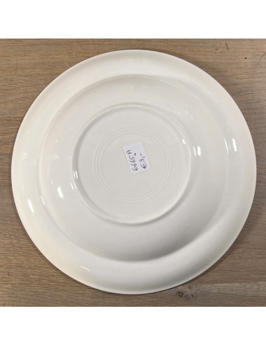 Deep plate / Soup plate / Pasta plate - unmarked - version with a pastel yellow rim of 3.3 cm.