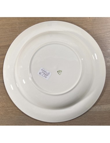 Deep plate / Soup plate / Pasta plate - marked with a triangle (probably Hungarian) - version with a pastel green border