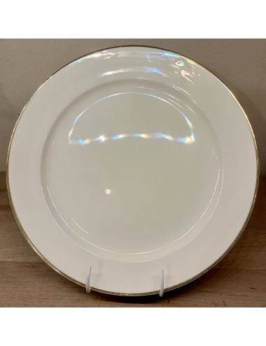 Plate / Bowl - larger flat, round, model - Mosa (3-bow is 1960s) - executed in cream with gold trim