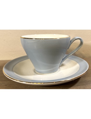 Cup and saucer - Societe Ceramique Maestricht - executed in celadon pastel color