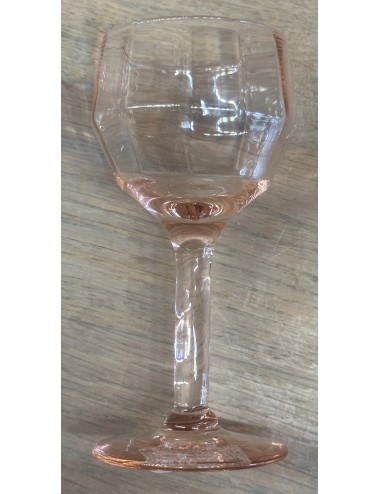Glass on base - pink colored with facet