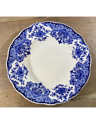Deep plate / Soup plate / Pasta plate - B.F.K. (Boch Frères Keramis) - décor DORDRECHT executed in blue