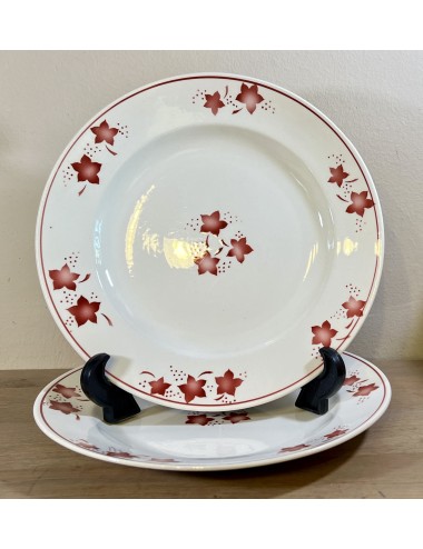 Dinner plate - Boch - shape MERCURE - décor executed in red