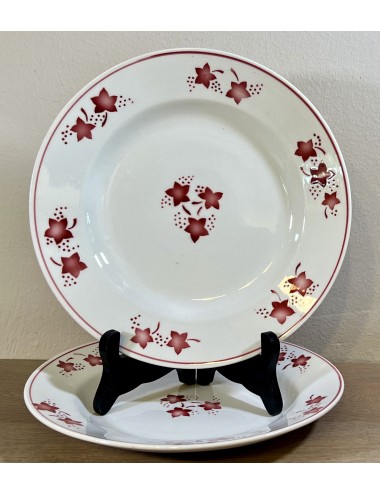 Breakfast plate / Dessert plate - Boch - shape MERCURE -décor executed in red