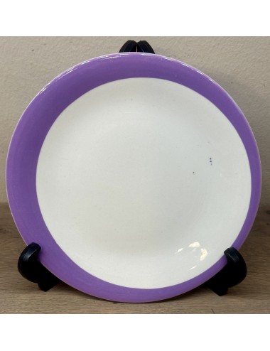 Breakfast plate / Dessert plate - Boch - décor ATOMIC executed in purple/lilac
