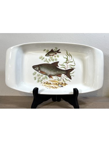 Bowl / Ravier - Boch - décor POISSONS - form SEDUCTION (1956-1960) - décor with image of a fish(?)