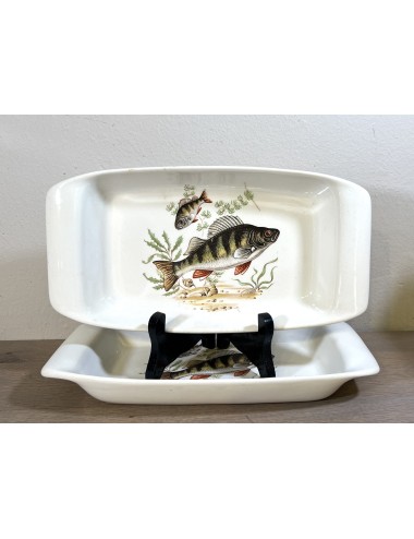 Bowl / Ravier - Boch - décor POISSONS - form SEDUCTION (1956-1960) - décor with image of a fish(?)