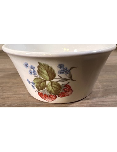 Fruit bowl / Bowl - Boch - wide flared model with image of forget-me-nots/strawberries