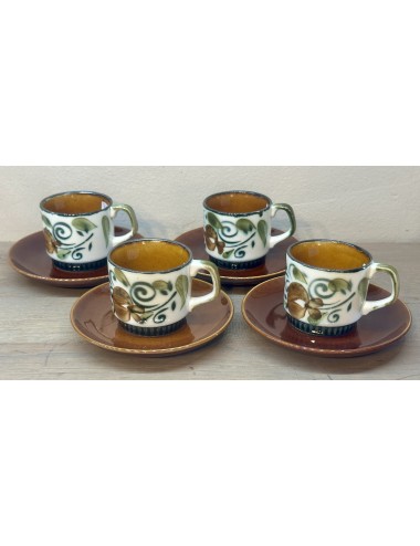 Mug cup / Espresso cup with saucer - Boch - décor ARGENTEUIL