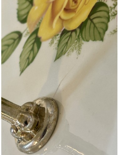 Etagere / Cakestand - 3-layer - Royal Staffordshire Ceramics England - décor with yellow and pink roses