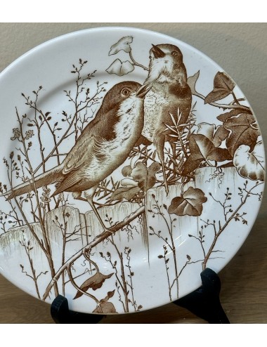 Breakfast plate / Dessert plate - Societe Ceramique Maestricht - décor 4 SAISONS executed in brown