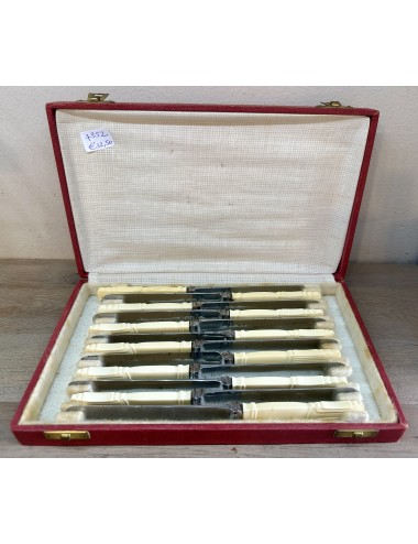 12x Knife in red box - Spencer Sheffield - ivory handle
