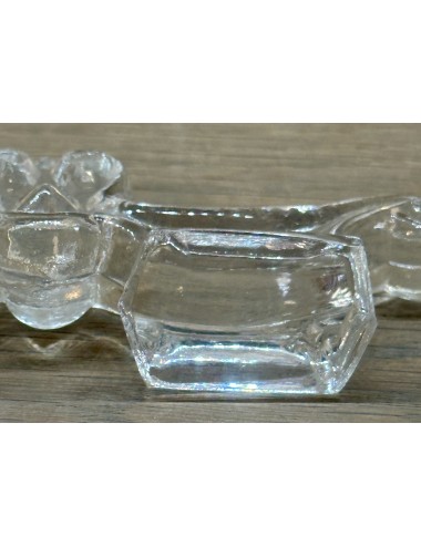 Knife rest - oblong, rectangular, model made of glass - double deposit