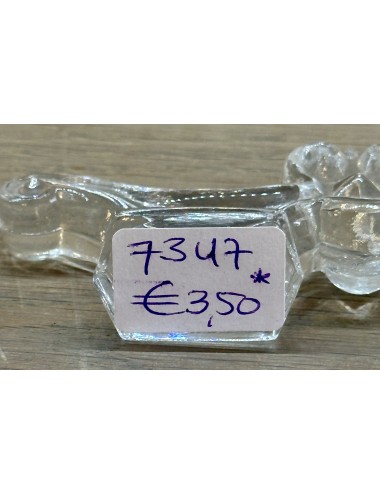 Knife rest - oblong, rectangular, model made of glass - double deposit