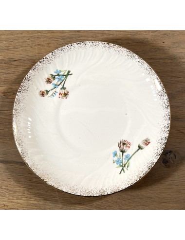 Cup and saucer - small model for mocha / espresso - Societe Ceramique Maestricht - decorated with flowers and gold color