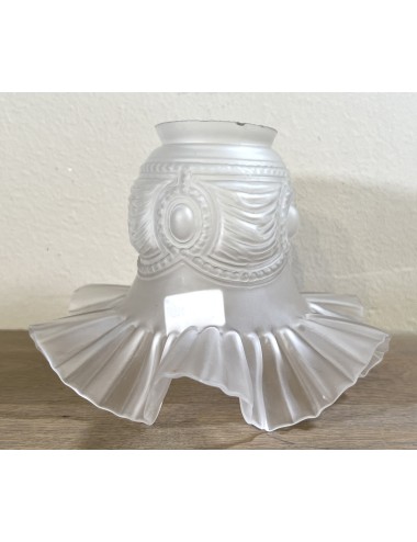 Lampshade - frosted glass - wavy lower edge