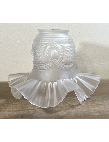Lampshade - frosted glass - wavy lower edge
