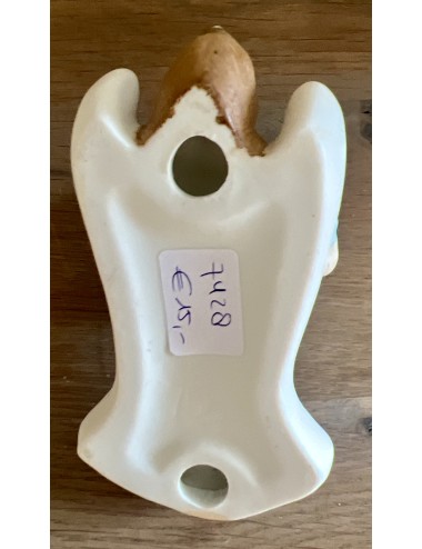 Holy water container / Holy water vessel - cookie - in the shape of an Angel with blue and gold accents