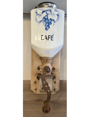Koffiemolen - Armin H.T. - aardewerk bovendeel met spritzmuster décor