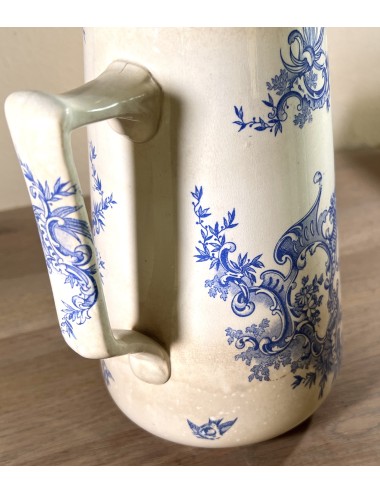 Water jug / Milk jug / Jug - B.F.K. (Boch Frères Keramis) - décor REGENT executed in bright blue