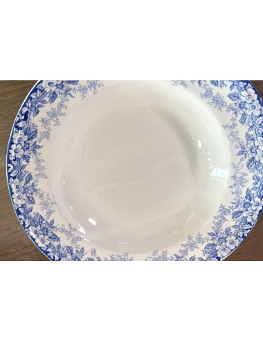 Deep plate / Soup plate / Pasta plate - Societe Ceramique Maestricht - décor FERNANDE executed in bright blue color