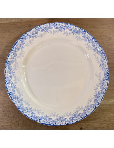 Plate - larger round model - Societe Ceramique Maestricht - décor FERNANDE executed in bright blue color