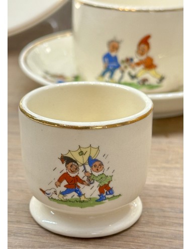 Breakfast set / Dinner set - 5 piece children's dinner set - unmarked but very likely Petrus Regout - décor with gnomes