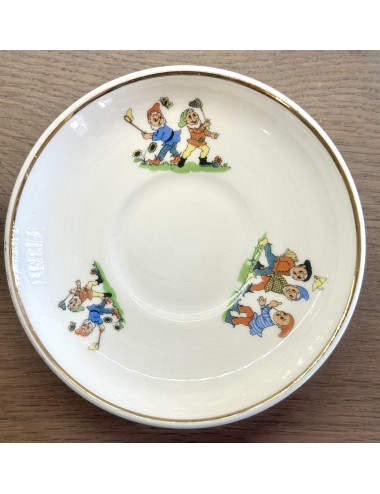 Breakfast set / Dinner set - 5 piece children's dinner set - unmarked but very likely Petrus Regout - décor with gnomes