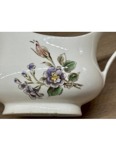 Gravy boat / Sauce bowl - Villeroy & Boch - décor with lilac colored flowers