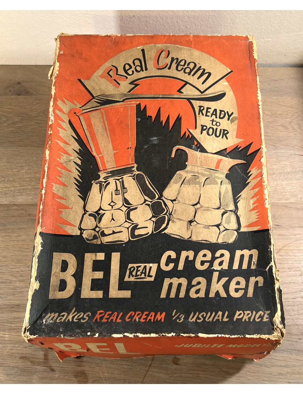 Cream Maker / Clotted Cream Maker - Royston (Bel) Jubilee Model - geel bakelieten bovenstuk