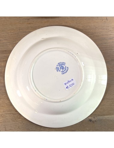 Deep plate / Soup plate / Pasta plate - Societe Ceramique Maestricht - décor GERANIUM executed in blue