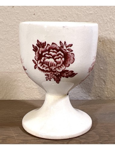 Egg cup - unmarked - décor in red with image castle