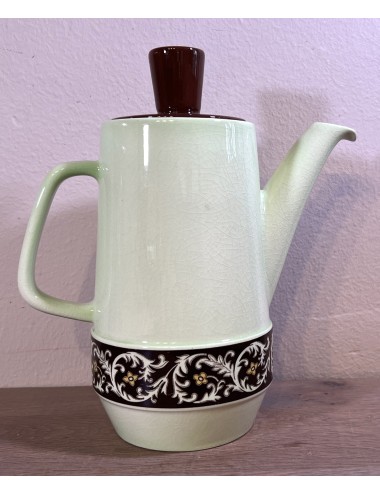 Coffee pot / teapot - Carlton Ware - décor in green and brown