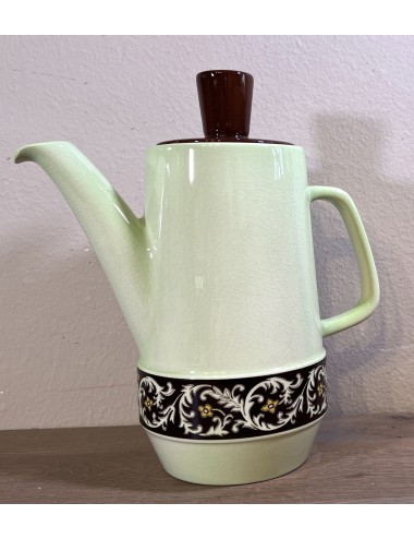 Coffee pot / teapot - Carlton Ware - décor in green and brown