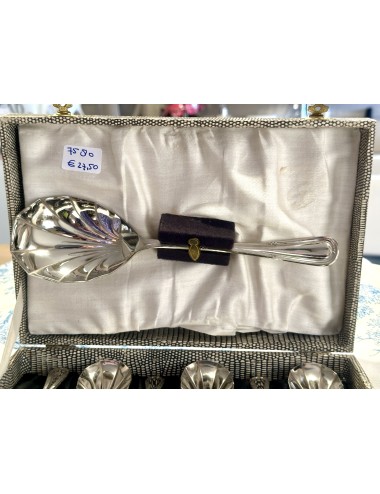 Fruit spoons / Dessert spoons - 7-piece set - in grey mottled box - Sipelia E.P.N.S