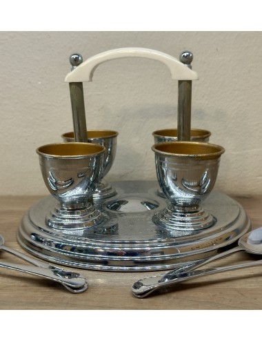 Egg rack / Egg holder - made in chrome with early plastic handle