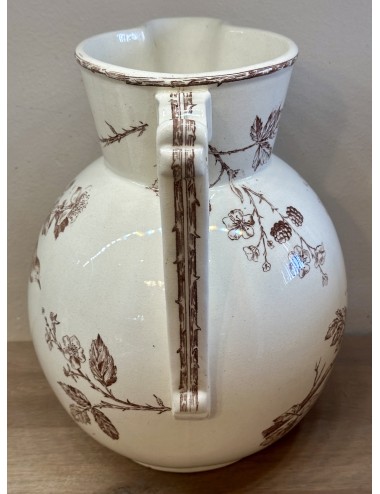 Water jug - unmarked - décor executed in brown with branches and birds