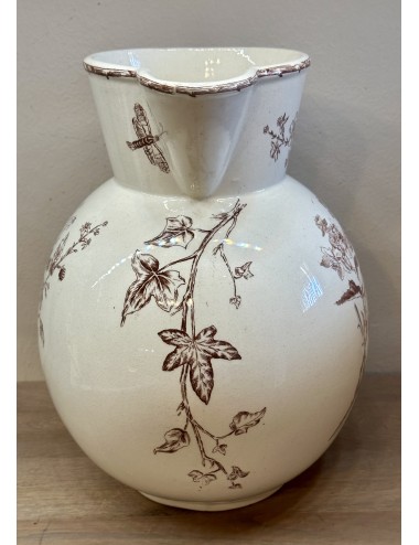 Water jug - unmarked - décor executed in brown with branches and birds