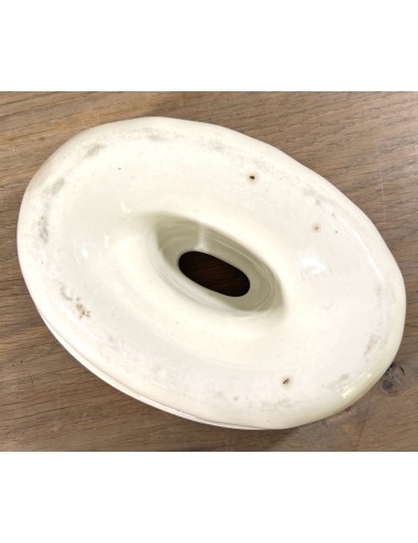 Pudding mould - white earthenware/porcelain model with open raised centre