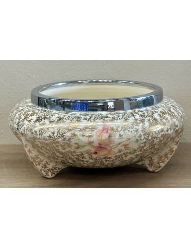 Biscuit bowl / Cookie bowl - A.J. Wilkinson Ltd. - décor CELTIC ROSE with gold floral background