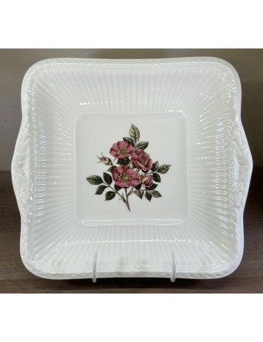 Plate / Presentation dish - square model - Wedgwood - décor BRIAR ROSE