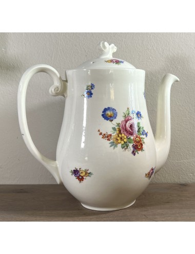 Coffee pot / teapot - Petrus Regout - model BOUDEWIJN - décor PIOENROOS